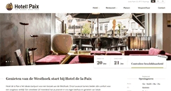 Desktop Screenshot of hoteldelapaix.be